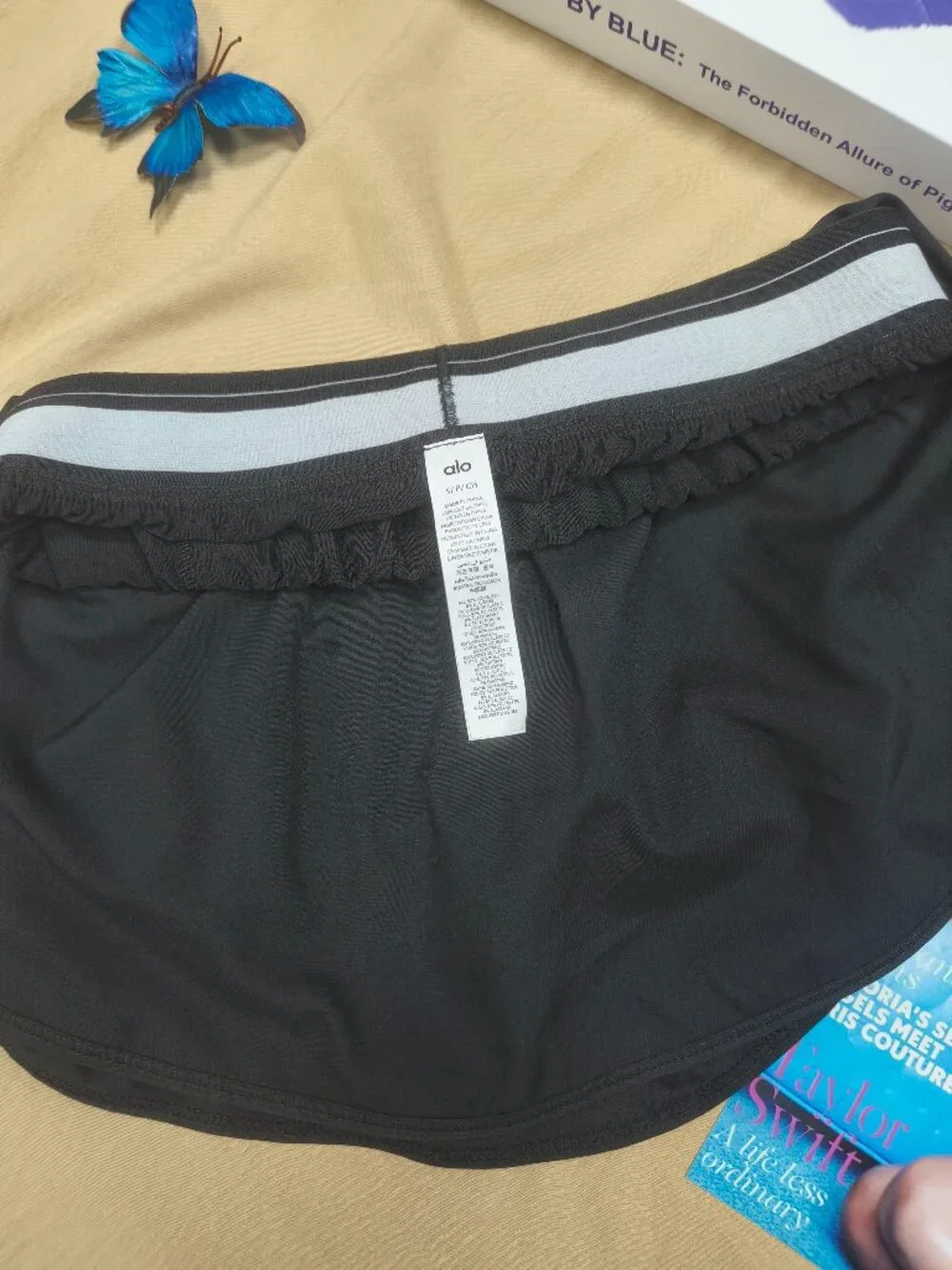 ALO Yoga Black Athletic Tennis Skirt Built-in Shorts NWT👗Comfortable Stylish💖